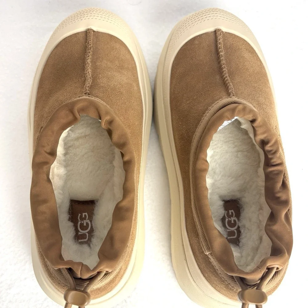 UGG Tasman Weather Hybrid Waterproof Brown UGGPLUSH Platform Men's 4 Women's 6
